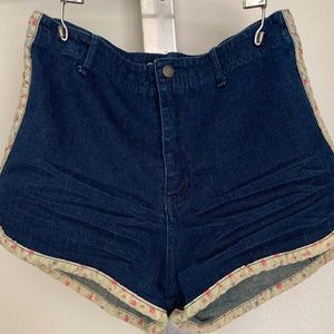 Grey Antics from UO Hi Rise Dark Denim Shorts